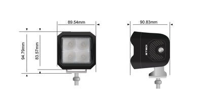 STEDI G4 Black HYPER FLOOD Work LED