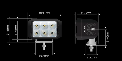 STEDI G6 Black FLOOD Work LED