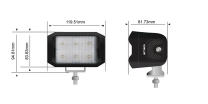 STEDI G6 Black ULTRA FLOOD Work LED