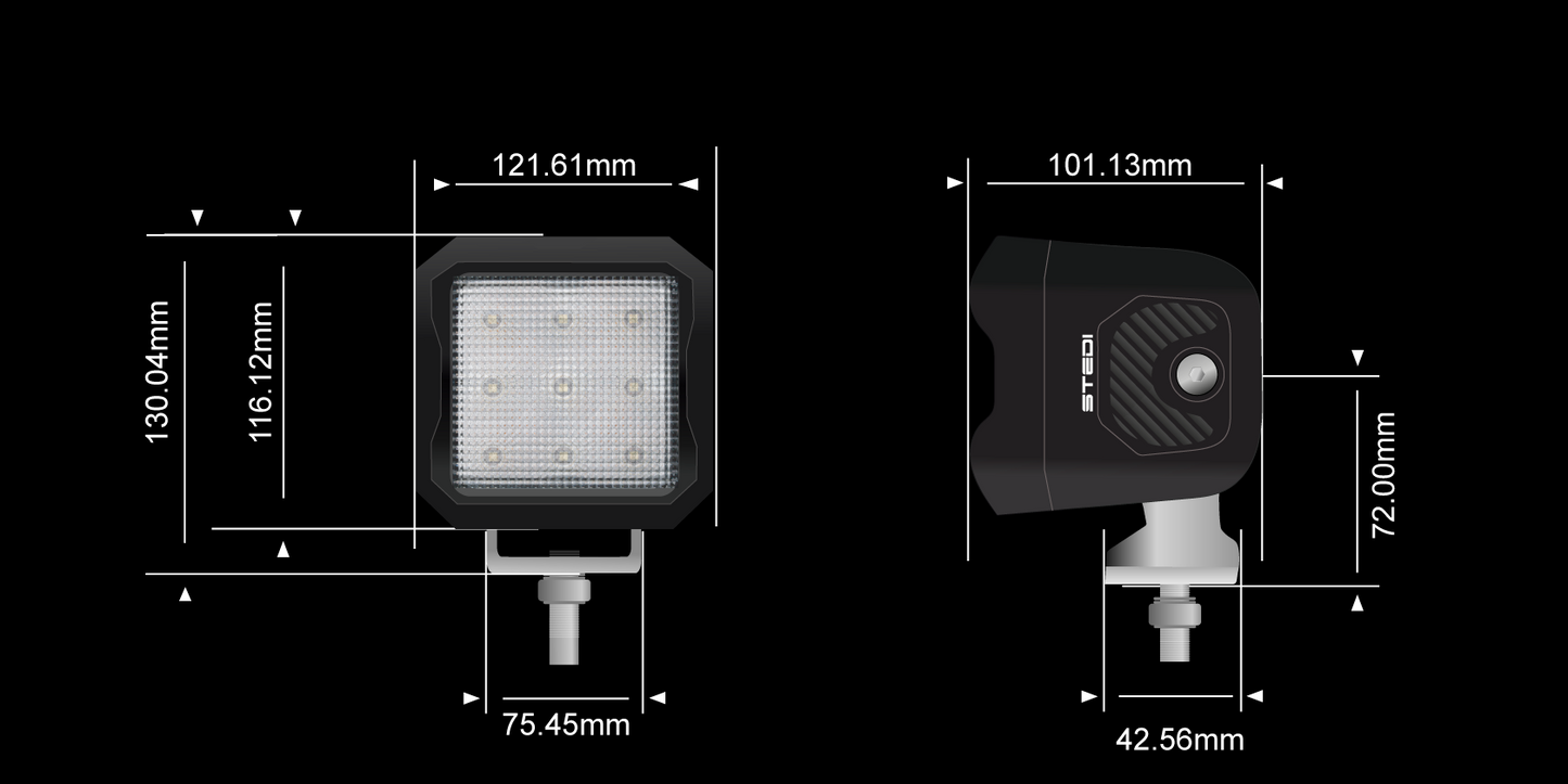 STEDI G9 Black ULTRA FLOOD Work LED