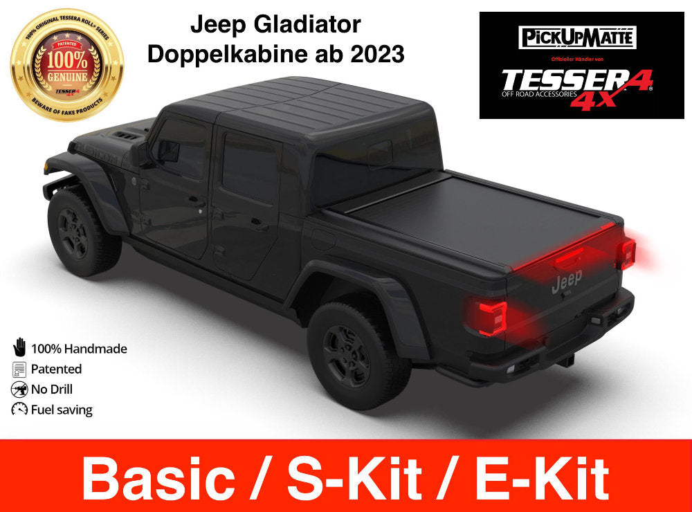 Laderaumrollo Avantgarde Tessera Roll+ Jeep Gladiator Doppelkabine ab 2023 schwarz matt
