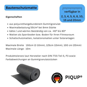 Bautenschutzmatte Stärke 20mm nach Maß – Rutschfest & für Dich zugeschnitten
