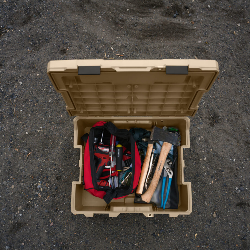 DECKED D-CO CASE - HALFRACK 32, TAN MIT SCHWARZEN VERSCHLÜSSEN