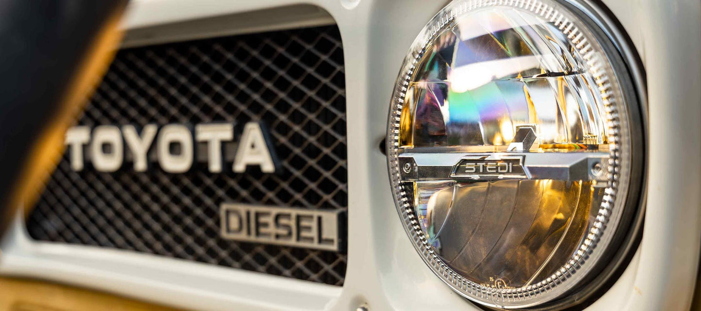 STEDI 7Inch Homage LED Headlight – Chrome (3000K)