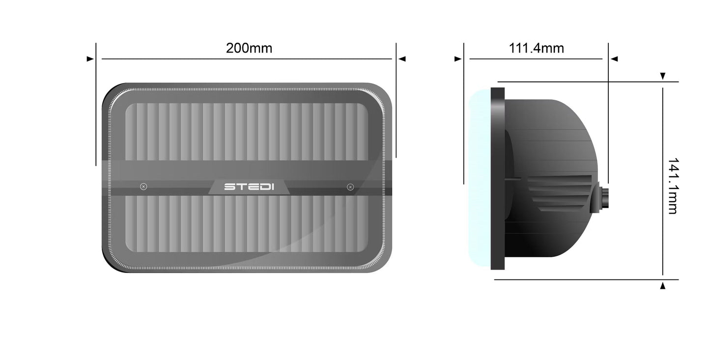 STEDI Homage Rectangle 7x5 Inch – (5700K)