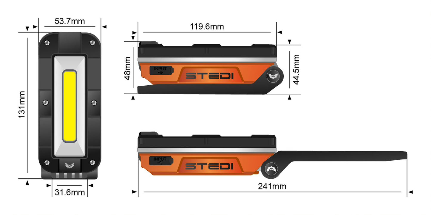 STEDI T1000 LED Arbeits – & Camping Lampe
