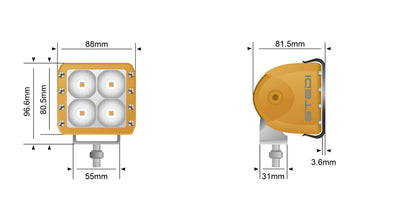 STEDI C4 Industrial LED Cube Light (Flood)