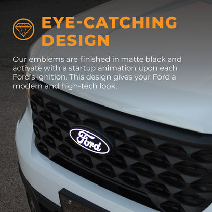 Putco Luminix LED Emblem für Ford Ranger 2024–2026 – Frontgrill Logo mit Weißlicht & Animation