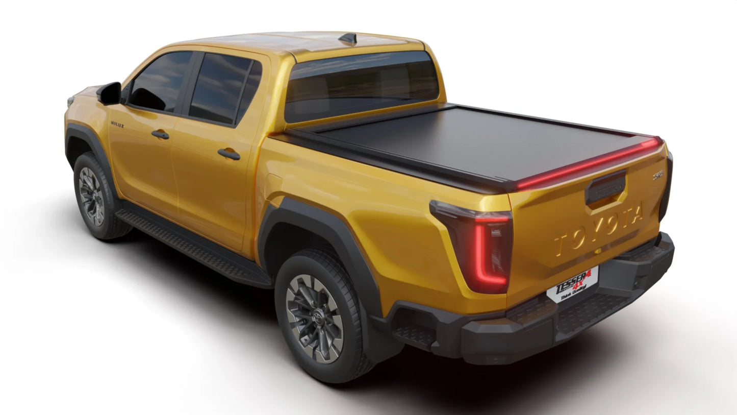 Tessera Roll+ Pickup-Rollo Toyota Hilux Travo ab 2026 – Aluminium Laderaumabdeckung Schwarz Matt