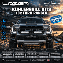 Lazer Lamps Kühlergrill Kit Ford Ranger 2023+ | Triple-R & Linear