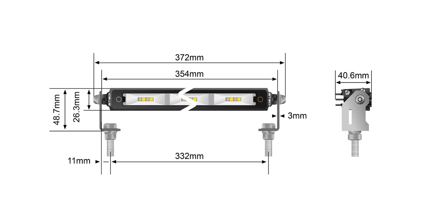 STEDI LED – Lightbar Micro Touch 13,9 Zoll (Warm – & Kaltweiß)