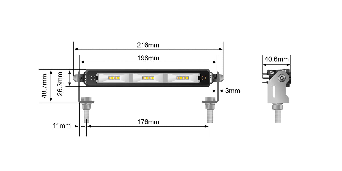 STEDI LED – Lightbar Micro Touch 7,8 Zoll (Warm – & Kaltweiß)