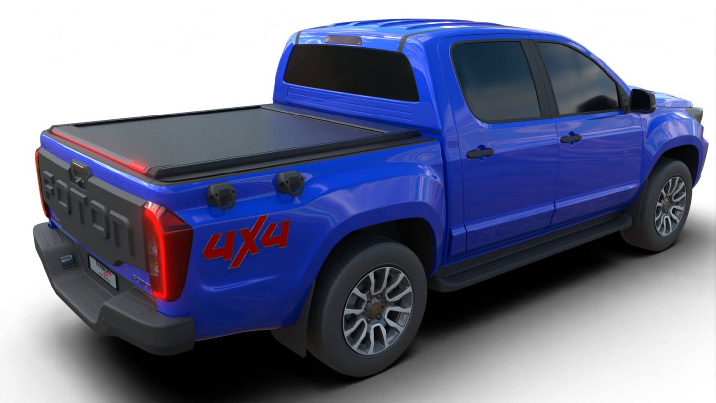 Pickuprollo Tessera Roll+ für Foton Tunland – Laderaumabdeckung aus Aluminium, Schwarz Matt