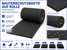 Bautenschutzmatte 2 mm aus Gummigranulat – Streifen und Rollenware
