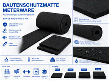 Bautenschutzmatte 10 mm aus Gummigranulat – Meterware für Terrasse, Dach & Bodenschutz