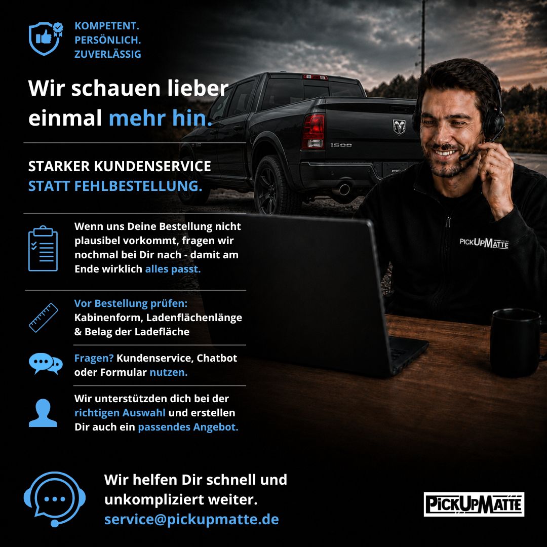 Antirutschmatte für Dodge Ram 1500, 4. Generation, 2009-2018  – passgenauer Laderaumschutz