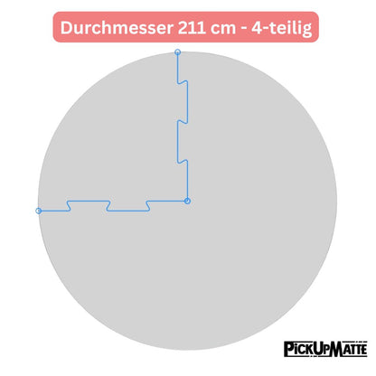 Poolunterlage rund mit Schwalbenschwanz-System – Standard 6mm