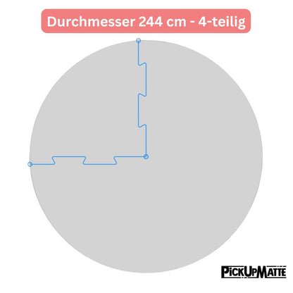 Poolunterlage rund mit Schwalbenschwanz-System – Standard 6mm