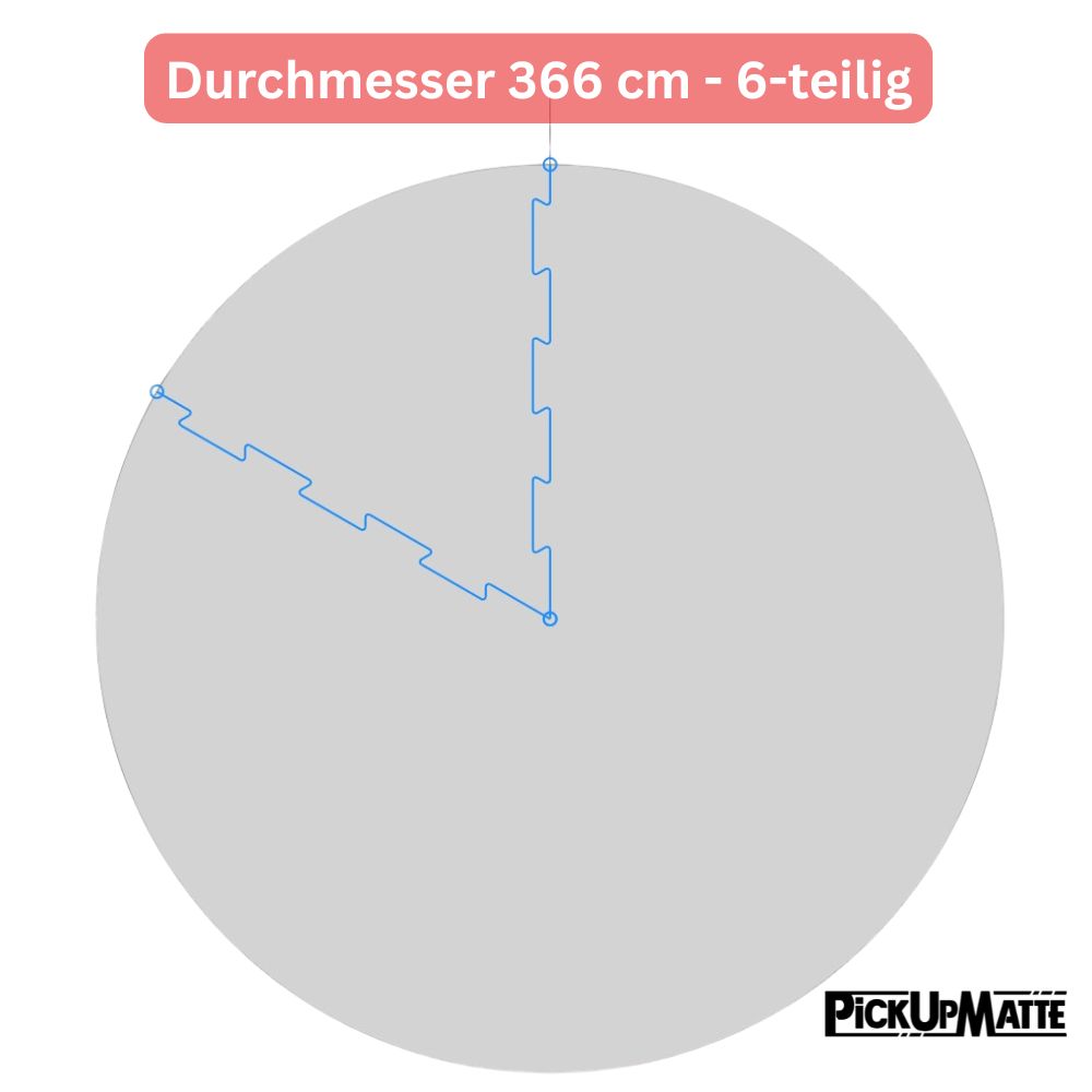 Poolunterlage rund mit Schwalbenschwanz-System – Standard 6mm