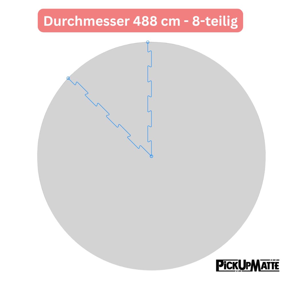 Poolunterlage rund mit Schwalbenschwanz-System – Standard 6mm