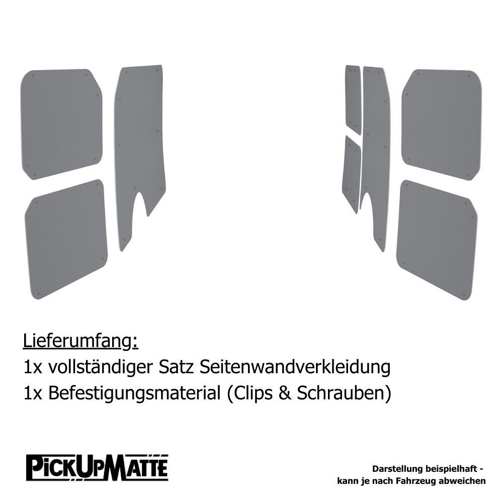 Seitenwandverkleidung VW Caddy 5, 2021-heute– Passgenaue Laderaumverkleidung aus 4 mm Hohlkammer