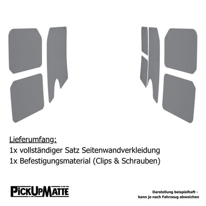 Seitenwandverkleidung VW Caddy 3, 2003-05/2015 – Passgenaue Laderaumverkleidung aus 4 mm Hohlkammer