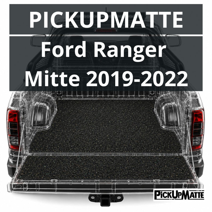 PICKUPMATTE für Ford Ranger, Mitte 2019-2022 (nicht New Generation 2023)  – passgenauer Laderaumschutz
