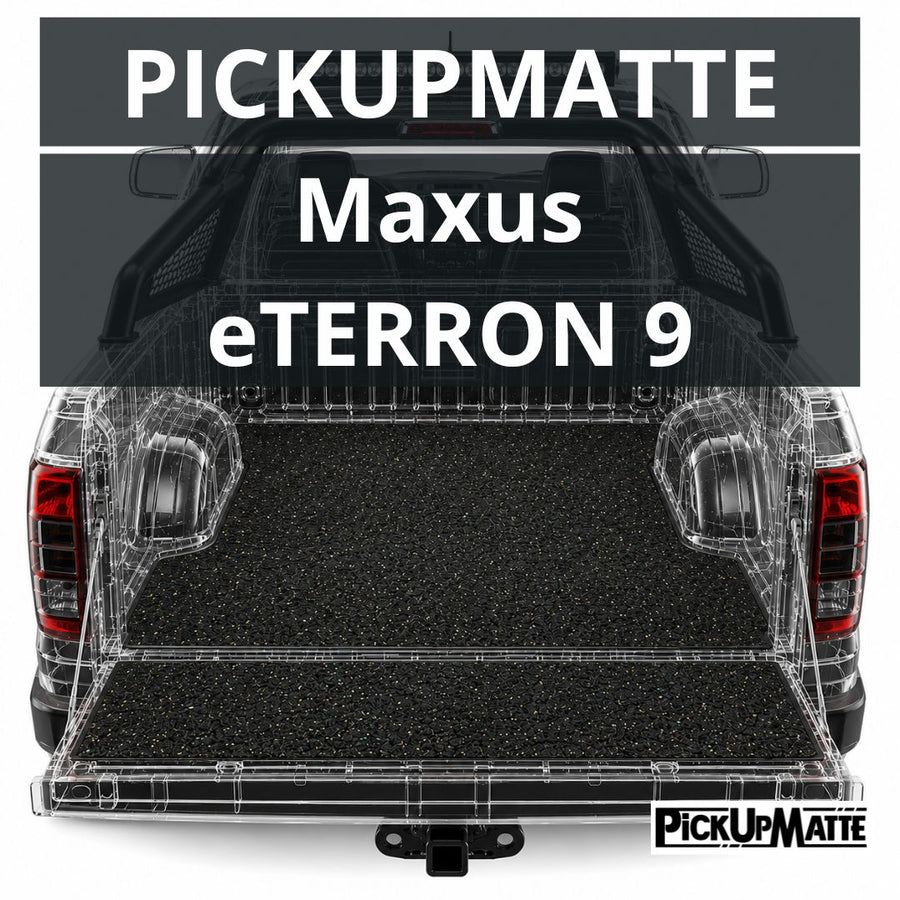 PICKUPMATTE für Maxus eTERRON 9, Doppelkabine mit beschichteter Ladefläche  – passgenauer Laderaumschutz