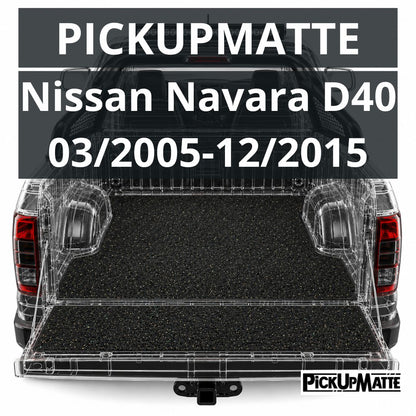PICKUPMATTE für Nissan Navara, D40, 03/2005-12/2015  – passgenauer Laderaumschutz