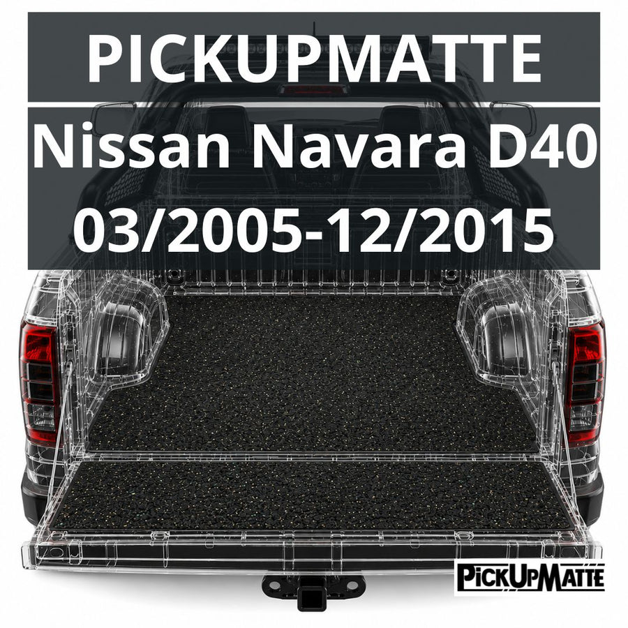 PICKUPMATTE für Nissan Navara, D40, 03/2005-12/2015  – passgenauer Laderaumschutz