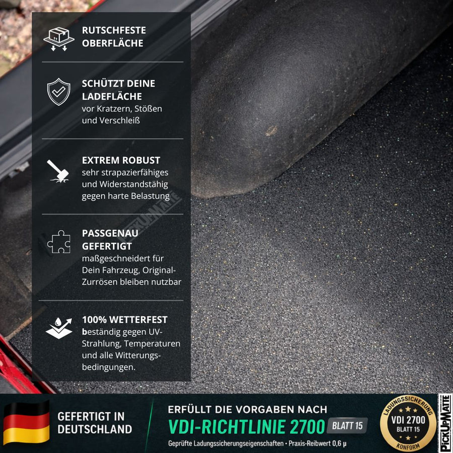 PICKUPMATTE für KGM  Musso EV Doppelkabine - passgenauer Laderaumschutz