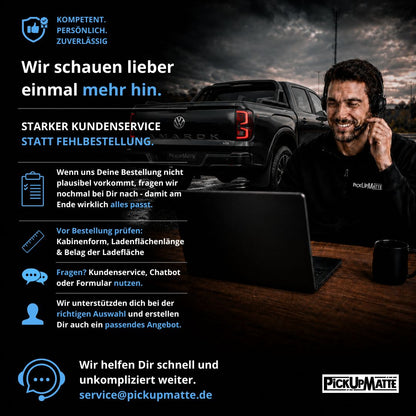 Antirutschmatte für VW Amarok, ab 2023 New Generation  – passgenauer Laderaumschutz