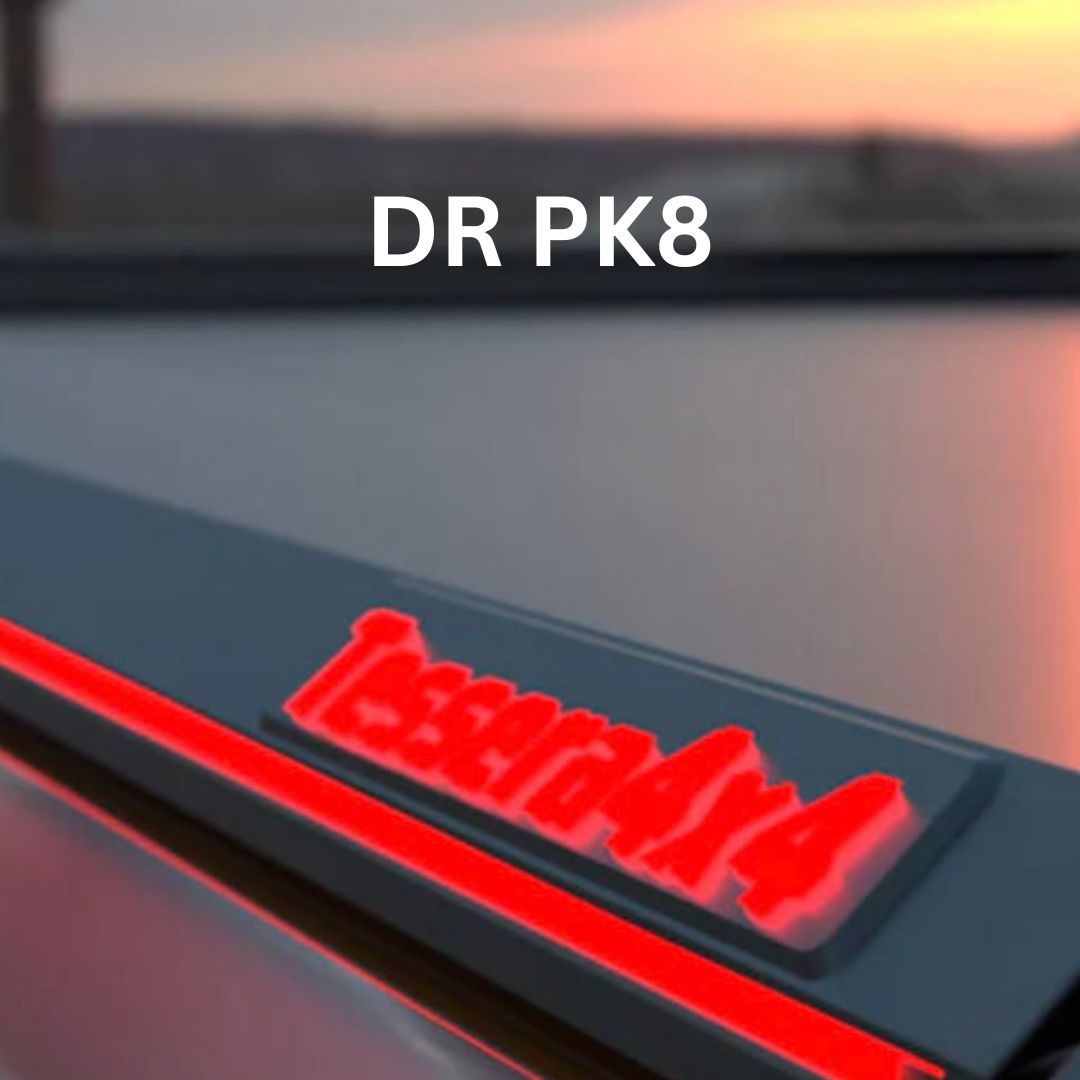 Pickuprollo Tessera Roll+ für DR PK 8 – Laderaumabdeckung aus Aluminium, Schwarz Matt