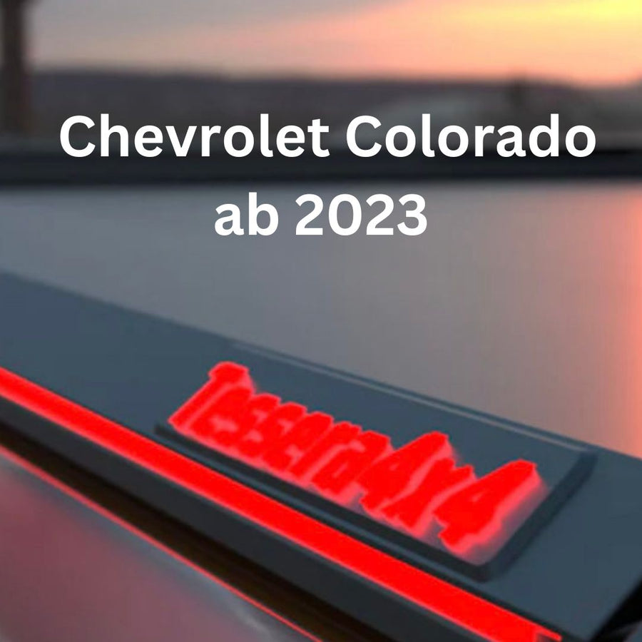 Pickuprollo Tessera Roll+ für Chevrolet Colorado, CrewCab, ShortBox, ab 2023 – Laderaumabdeckung aus Aluminium, Schwarz Matt