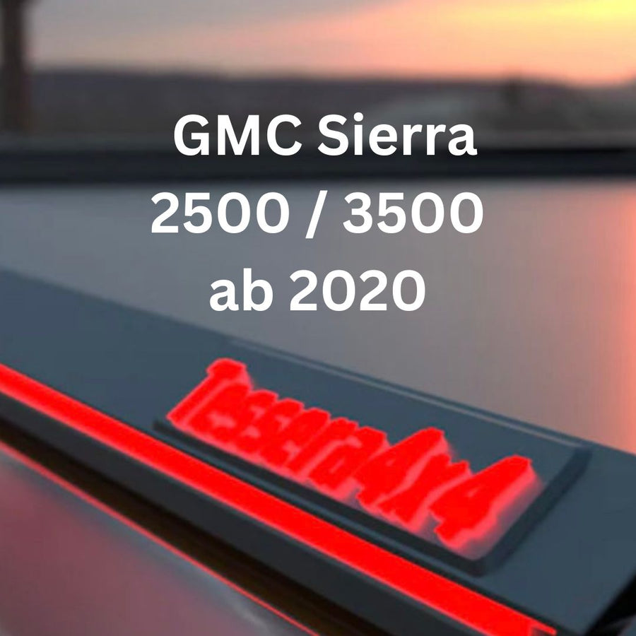 Pickuprollo Tessera Roll+ für GMC Sierra 2500 / 3500 HD, ab 2020 – Laderaumabdeckung aus Aluminium, Schwarz Matt