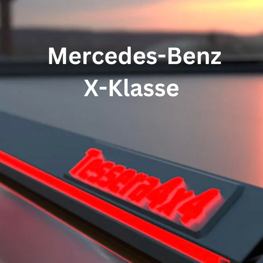 Pickuprollo Tessera Roll+ für Mercedes-Benz X-Klasse, Doppelkabine – Laderaumabdeckung aus Aluminium, Schwarz Matt