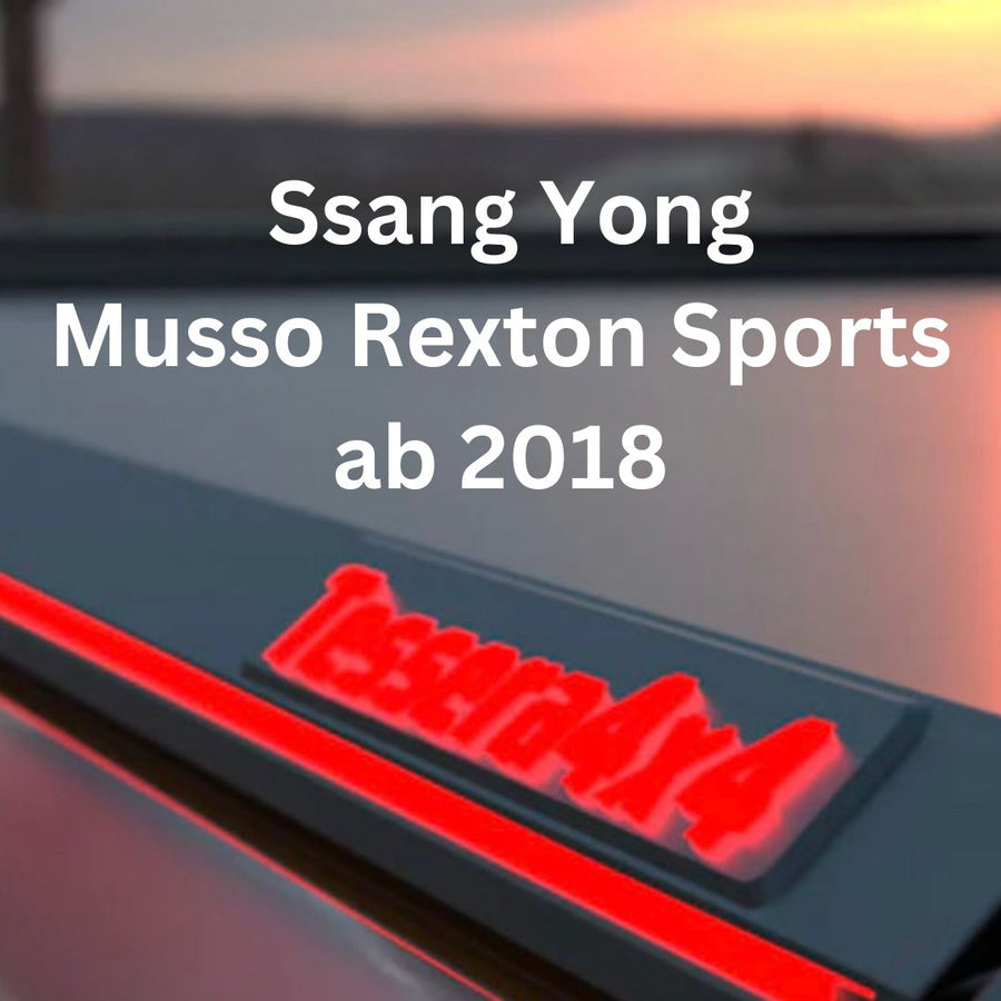 Pickuprollo Tessera Roll+ für SsangYong Musso Grand / Rexton Sports, ab 2018 – Laderaumabdeckung aus Aluminium, Schwarz Matt