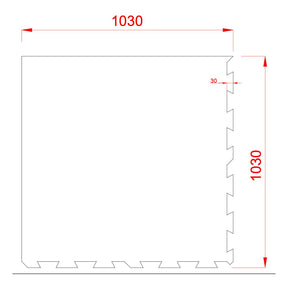 PIQUP® Sports Gummimatte Sportboden Stecksystem Puzzle – Premium Qualität