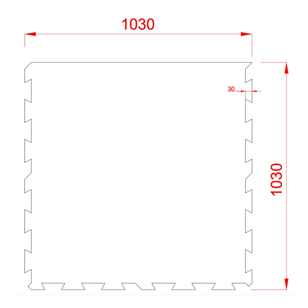 PIQUP® Sports Gummimatte Sportboden Stecksystem Puzzle – Premium Qualität