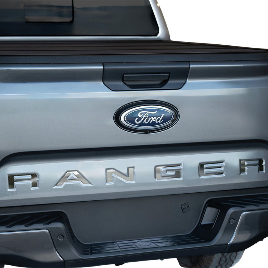 RANGER Schriftzug, Platinum/Silber, Lettering Kit für die Heckklappe  passend für Ford Ranger 2023 New Generation