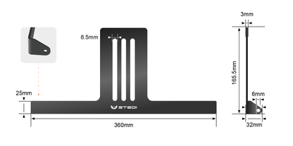 STEDI Dachträger Befestigung (2 Stück) für LED Micro V2 LED – Lightbar 13,9 Zoll (ARB, RhinoRack, uvm..)