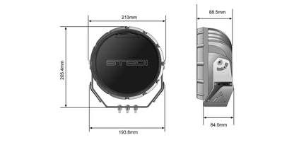 STEDI Type – X™ Sport Plus 7" – Sllver Edition – LED LED – Fernscheinwerfers (1 Stück)