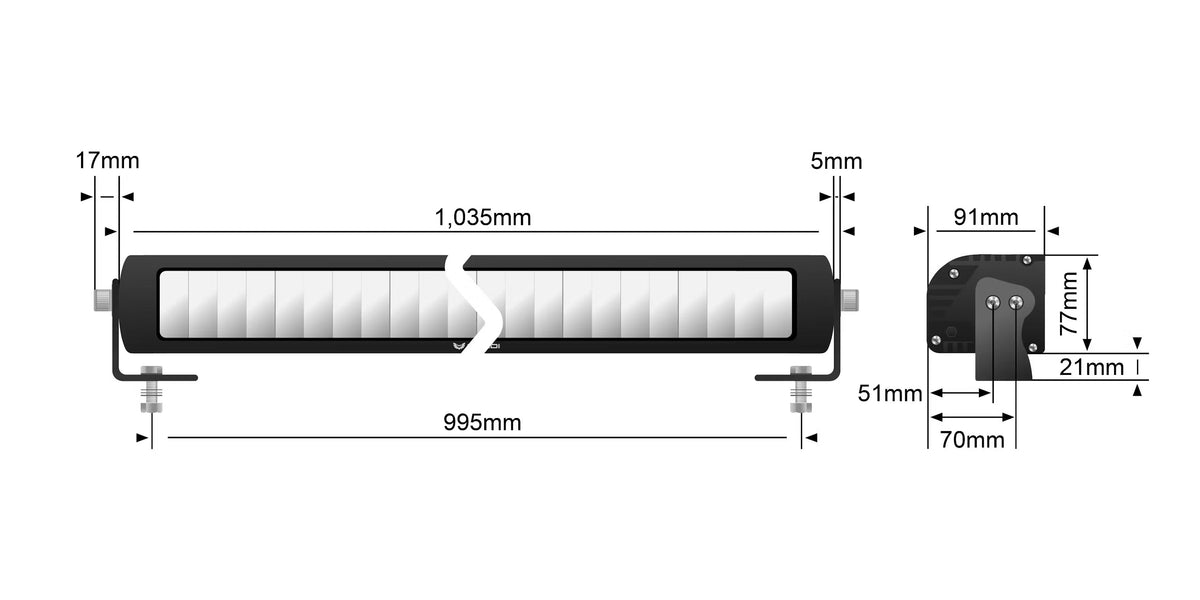 STEDI LED – Lightbar ST – X 40.5 Zoll mit E – Prüfzeichen
