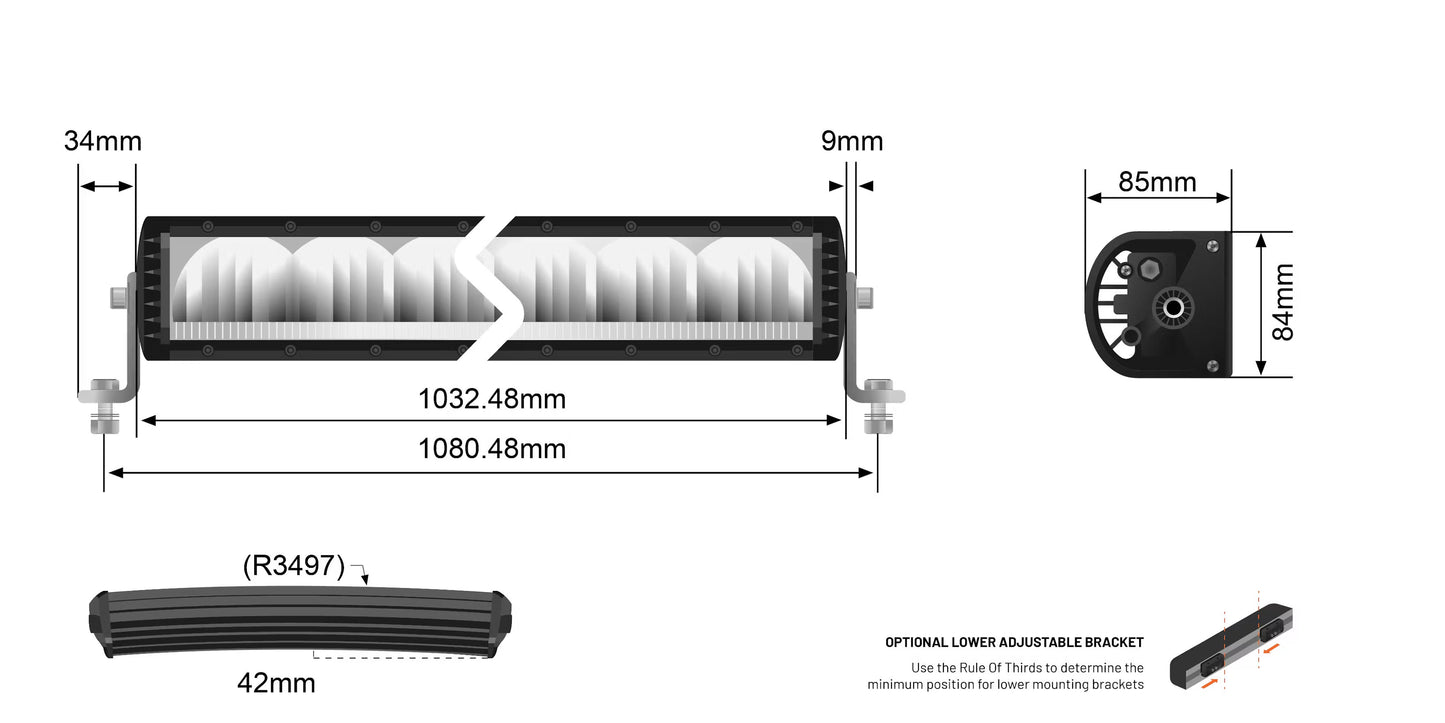 STEDI LED – Lightbar ST2K Curved 40.5 Zoll