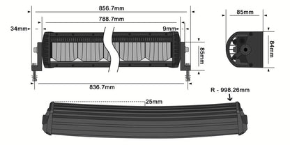 STEDI Marine LED – Lightbar ST2K Curved 31 Zoll
