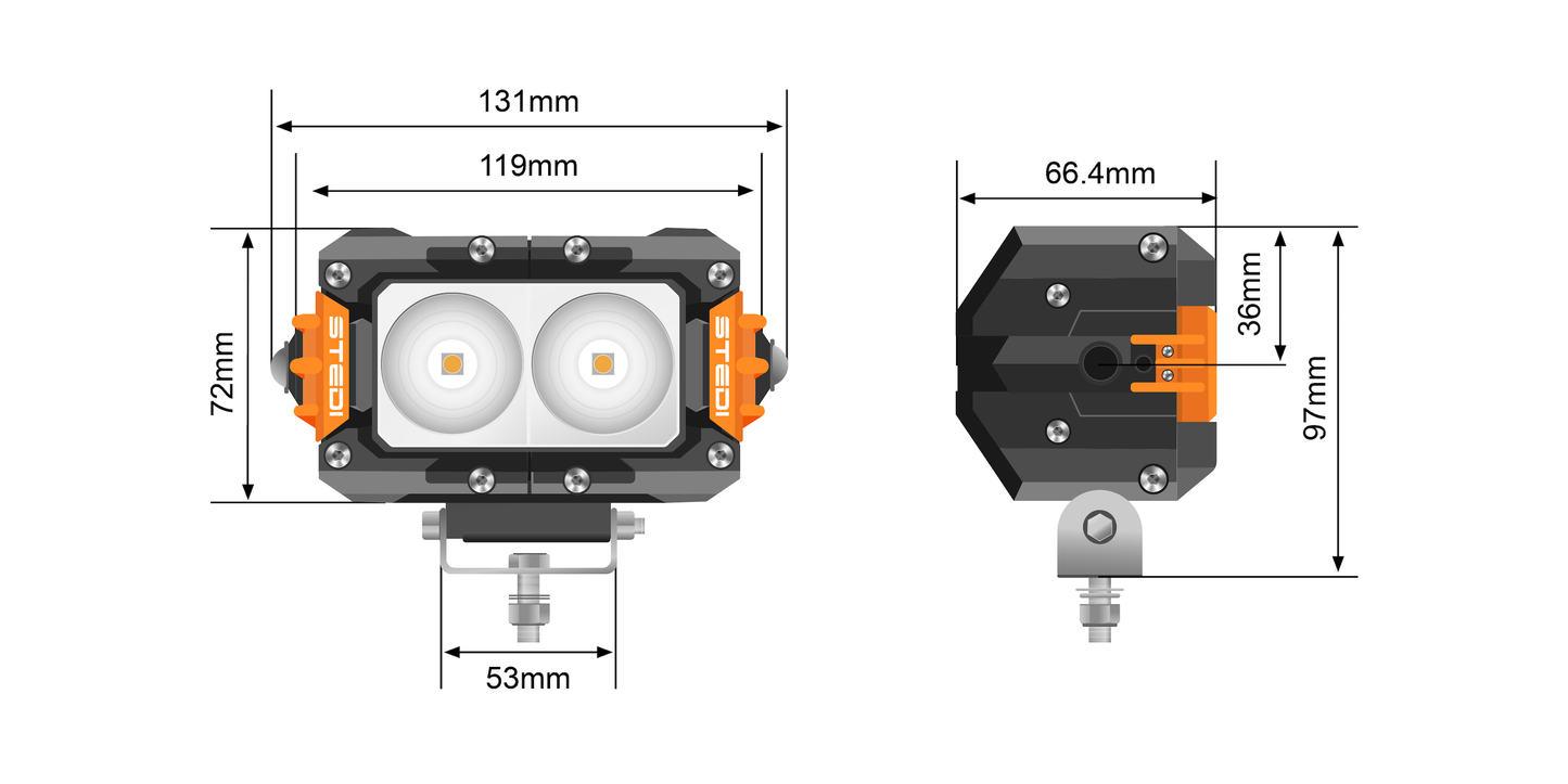 STEDI LED – Arbeitsscheinwerfer ST3301 PRO 4.6 Zoll