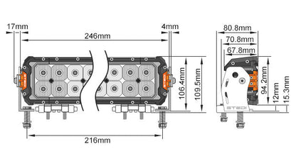 STEDI Ford New Ranger (PX4) Kühlergrill – Befestigung inkl. 2x ST3303 PRO