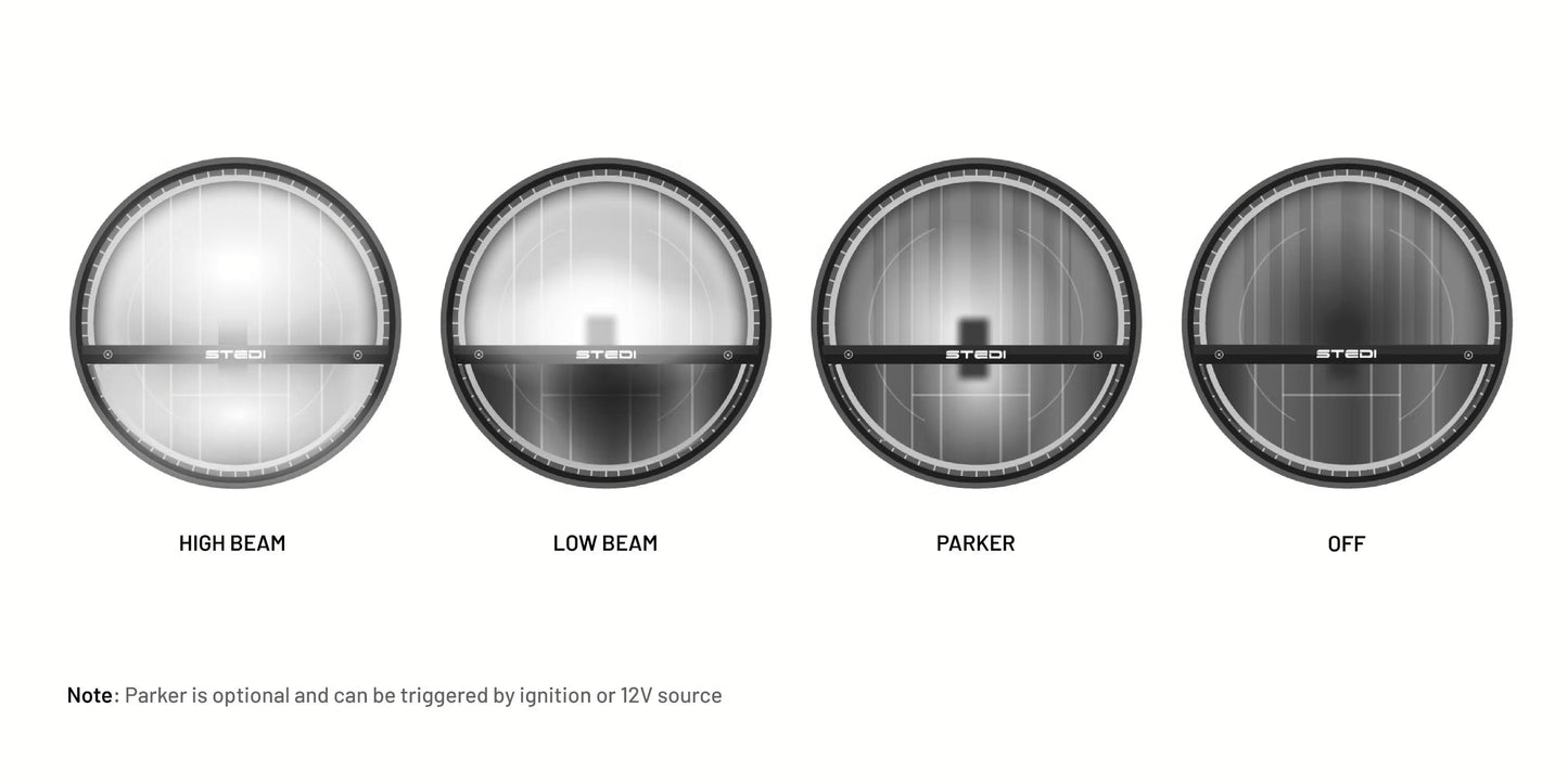 STEDI 7Inch Homage LED Headlight – Chrome (5700K)