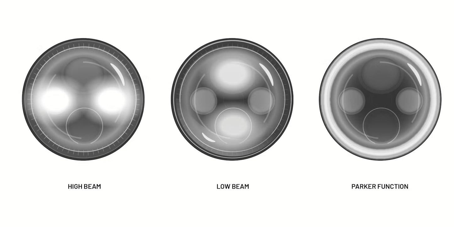 STEDI 7Inch Iris LED Headlight – Chrome (5700K)