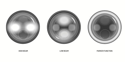 STEDI 7Inch Iris LED Headlight – Chrome (5700K)